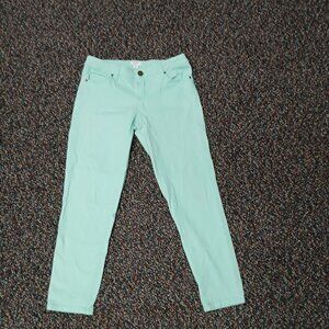 UEC Crown & Ivy Mint Green petite jeans size 2